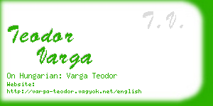 teodor varga business card